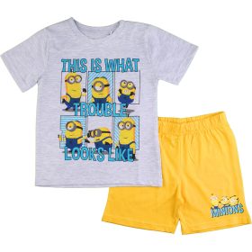 Minyonok szürke-sárga kisfiú pizsama