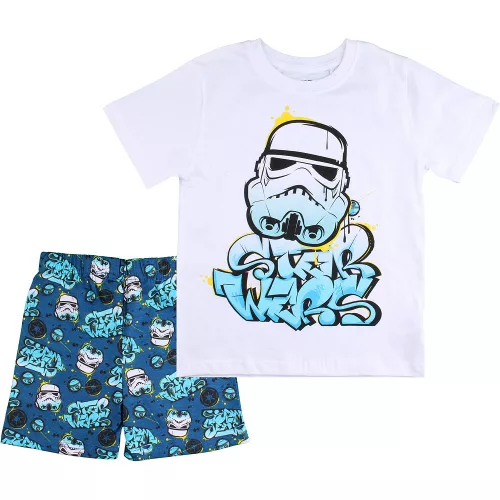 Star Wars fehér-feliratos fiú pizsama