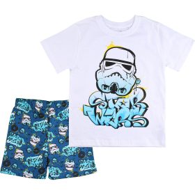 Star Wars fehér-feliratos fiú pizsama