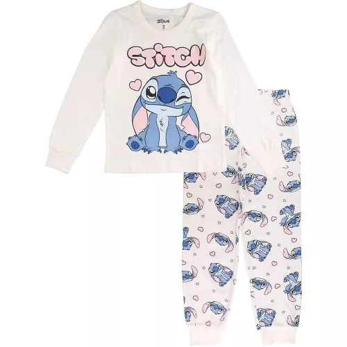 Stitch kislány ekrü pizsama