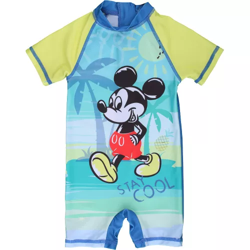 Mickey egér kék-sárga kisfiú fürdőruha/overál UV50