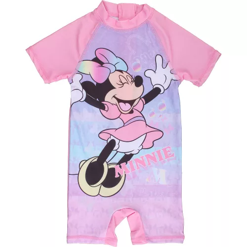 Minnie egér rózsaszín kislány fürdőruha/overál UV50