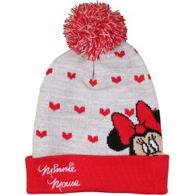 Minnie egér szürke-piros kislány sapka