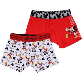 Mickey egér fehér-piros kisfiú 2 db-os boxeralsó szett