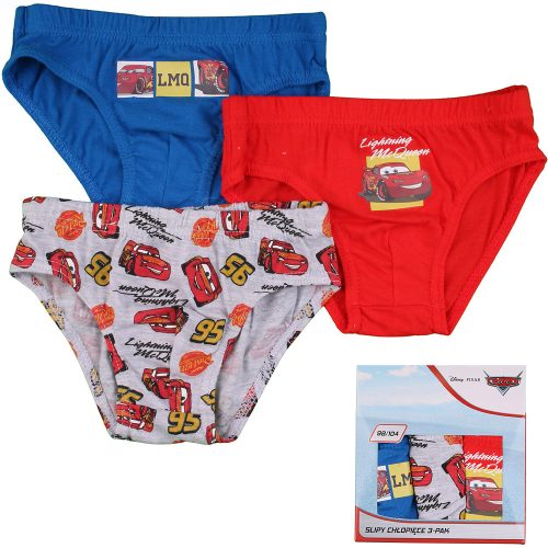 Verdák kék-piros kisfiú 3 db-os alsónadrág szett