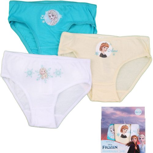 Jégvarázs türkiz-sárga kislány 3 db-os bugyi szett