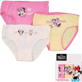   Minnie egér és Daisy pink-sárga kislány 3 db-os bugyi szett