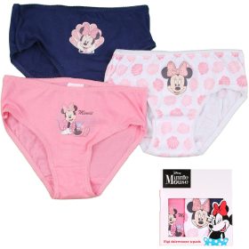Minnie egér rózsaszín-kék kislány 3 db-os bugyi szett