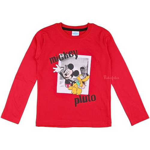 Mickey egér és Pluto piros kisfiú felső