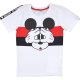 Mickey egér piroscsíkos fiú póló