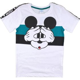 Mickey egér zöldcsíkos fiú póló