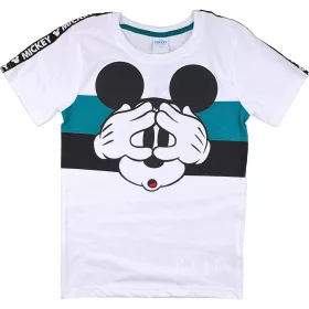 Mickey egér zöldcsíkos fiú póló