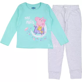 Peppa malac menta-szürke kislány pizsama