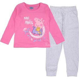 Peppa malac rózsaszín-szürke kislány pizsama