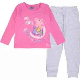 Peppa malac rózsaszín-szürke kislány pizsama