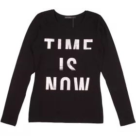 Glo-Story Feliratos fekete női felső