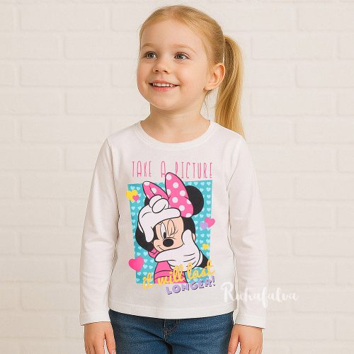 Minnie egér picture ekrü lány felső