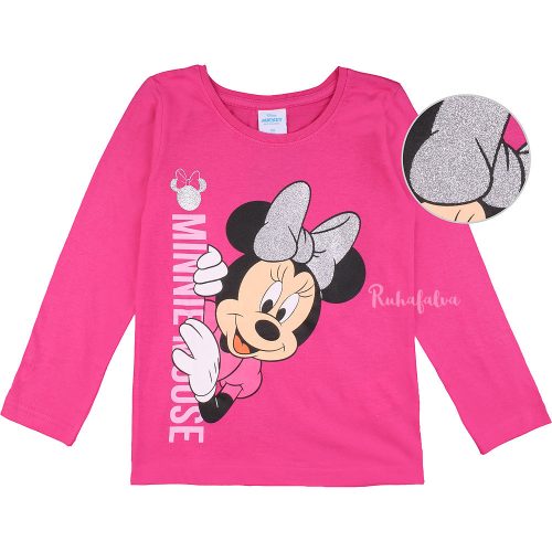 Minnie egér csillámos pink lány felső