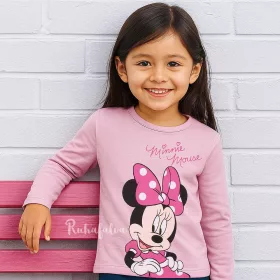 Minnie egér halványrózsaszín lány felső