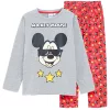 Mickey egér Star szürke-piros kisfiú pizsama