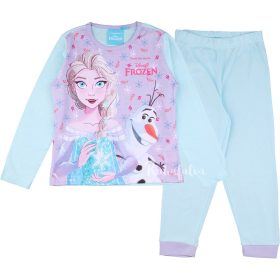 Jégvarázs Elsa és Olaf lila-menta kislány pizsama