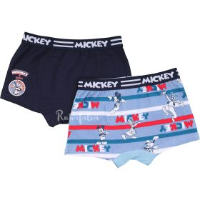 Mickey egér kisfiú csíkos-kék 2 db-os boxeralsó szett