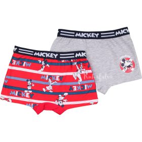 Mickey egér kisfiú szürke-piros 2 db-os boxeralsó szett