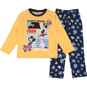 Mickey egér explorer sárga-kék kisfiú pizsama