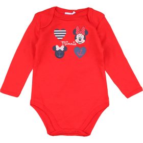 Minnie egér piros-csíkos baba body szett