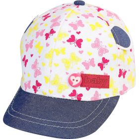 Kitti Pillangós fehér baseball kislány sapka