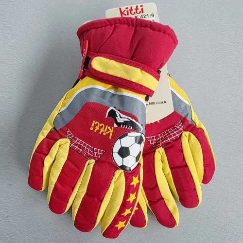 Kitti Focis piros-sárga fiú síkesztyű