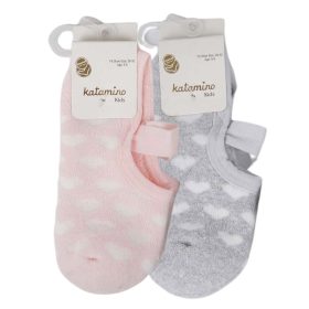 Katamino Rózsaszín-szürke vastag kislány zokni szett