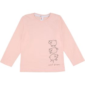 DomiKids Bárányos barack-kék kislány pizsama