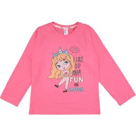 DomiKids Kislányos-pöttyös rózsaszín lány pizsama