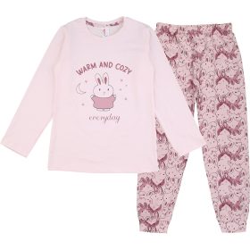 DomiKids Nyuszis rózsaszín lány pizsama