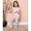 DomiKids Pandás rózsaszín lány pizsama