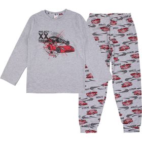DomiKids Versenyautós szürke fiú pizsama