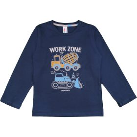 DomiKids Munkagépes kék fiú pizsama