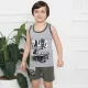DomiKids Police szürke-kheki fiú pizsama