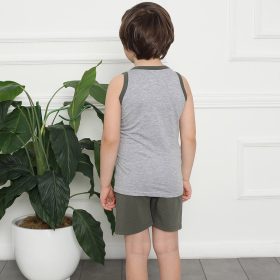 DomiKids Police szürke-kheki fiú pizsama