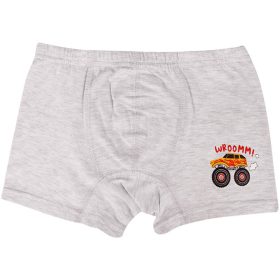DomiKids Járműves szürke-kék fiú 3 db-os boxer szett