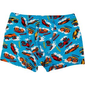 DomiKids Járműves szürke-kék fiú 3 db-os boxer szett