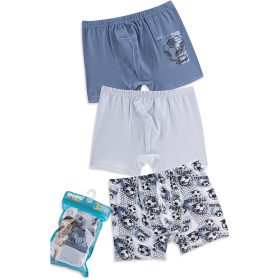 DomiKids Focis kék fiú 3 db-os boxer szett