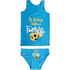 DomiKids Focis kék fiú fehérnemű szett