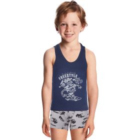 DomiKids Robotos kék-szürke fiú fehérnemű szett