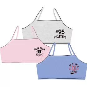 Domikids Lila-rózsaszín-szürke 3 db-os melltartó szett