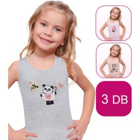 Domikids Pandás-szürke lány 3 db-os trikó szett
