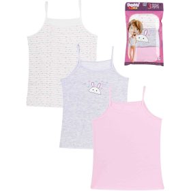   DomiKids Nyuszis szürke-rózsaszín kislány 3 db-os trikó szett