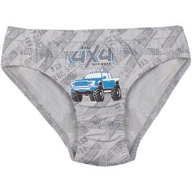   DomiKids Terepjárós szürke-kheki fiú 2 db-os alsónadrág szett