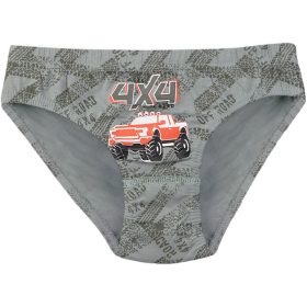   DomiKids Terepjárós szürke-kheki fiú 2 db-os alsónadrág szett